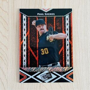 PAUL SKENES 2024 Leaf Press Pass Orange Shimmer Prizm Refractor RC /299